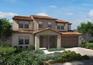 front of stone house with red roofing