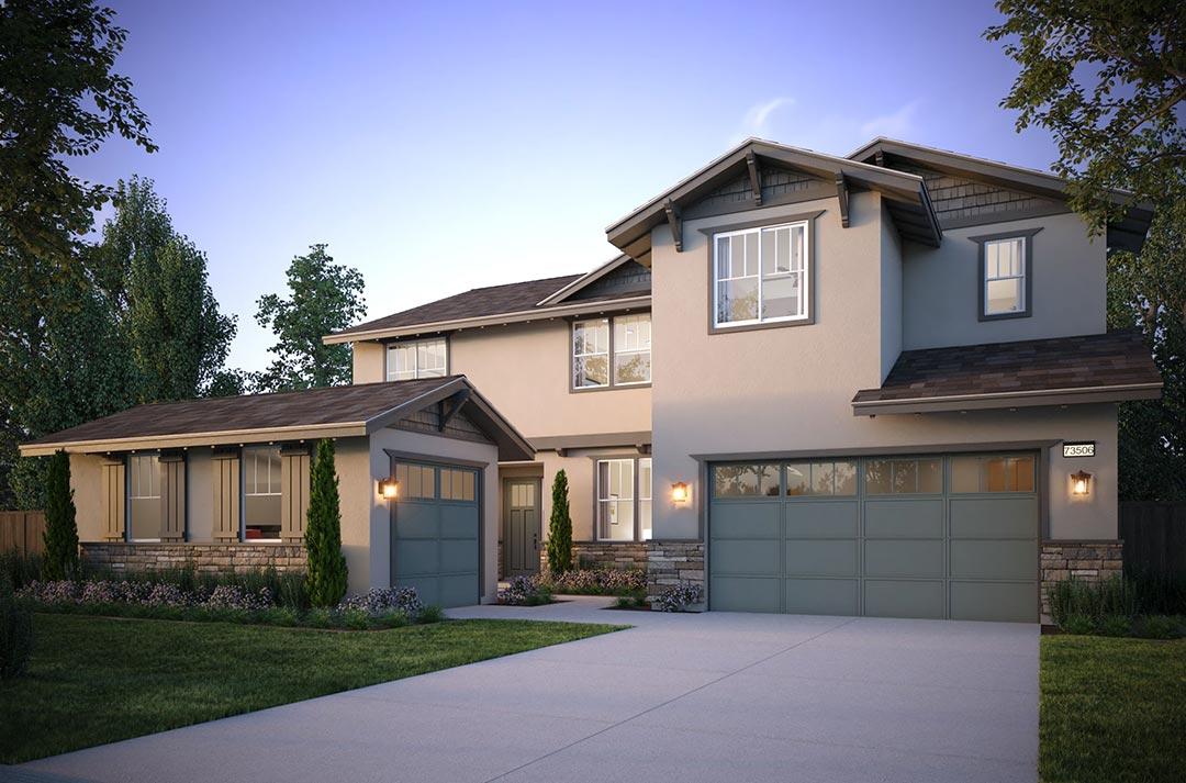 exterior of Plan 2 by Avalon at Trumark Homes at River Islands in Lathrop CA
