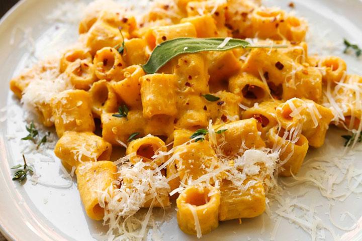 pasta on a white plate