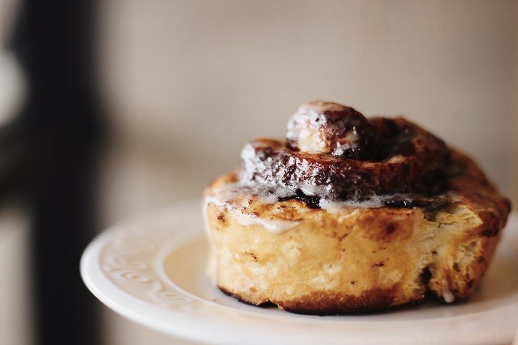 a sweet cinnamon roll
