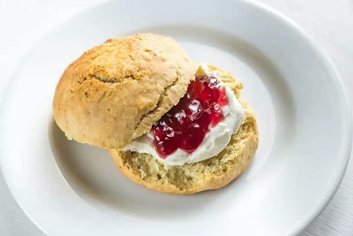 Matterport 3D Tour River Islands scone with clotted cream and jam