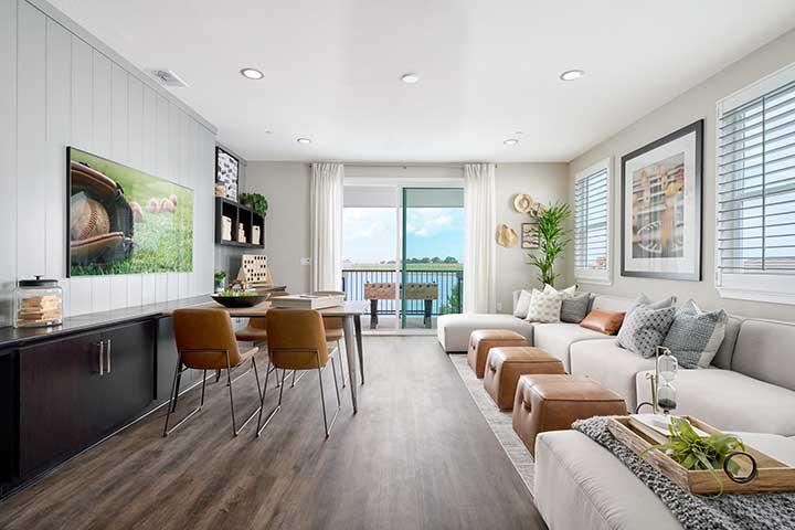 loft space with outdoor balcony