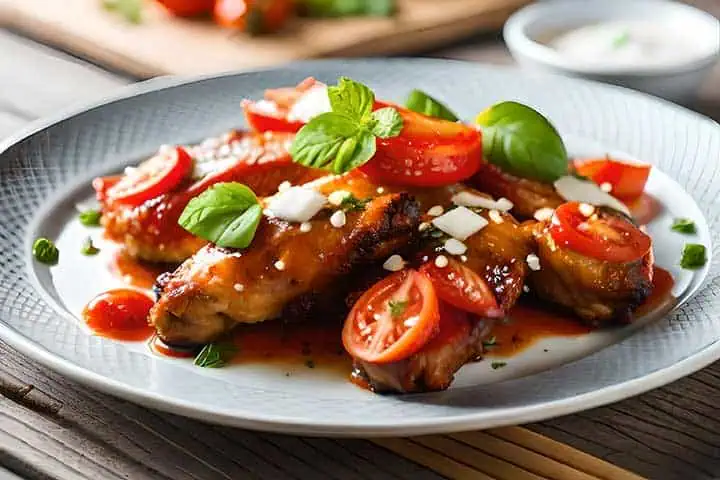 RIBlogInSeasonRecipes20230911CapreseChicken720 River Islands chicken with mozzarella and tomatoes
