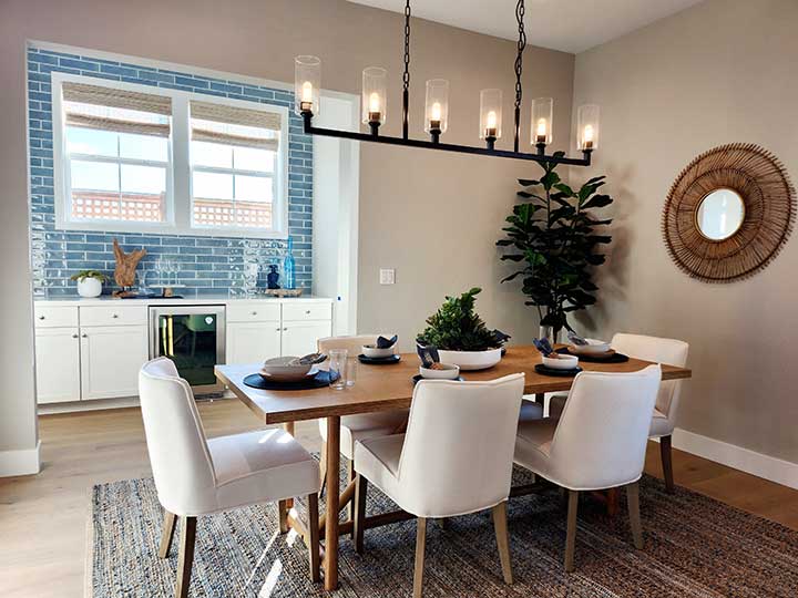 ding space in plan three model home