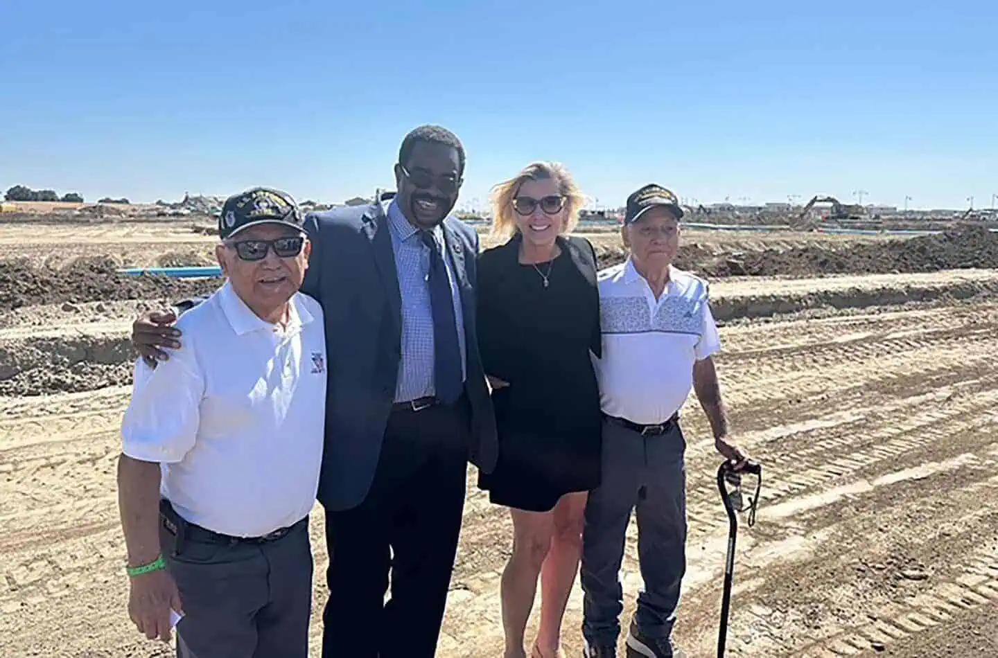 Tosh Ishihara member of the City of Lathrop Planning Commission Paul Akinjo Mayor of Lathrop Susan DellOsso President of River Islands and Bennie Gatto
